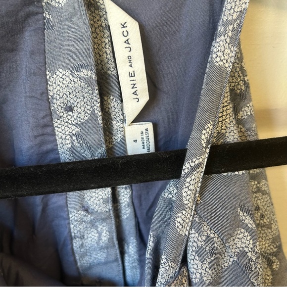 Janie and jack asymmetrical floral chambray romper - Picture 3 of 3